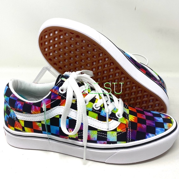 VANS Comfycush Old Skool Tie Dye Black Men Sneaker - Picture 9 of 9